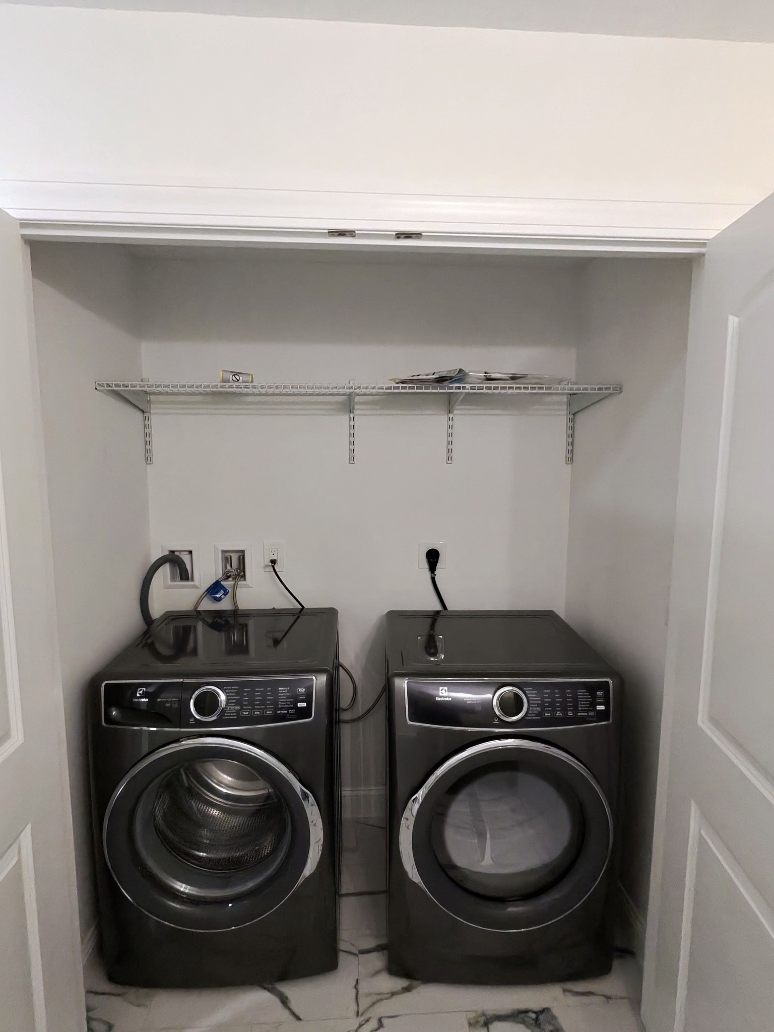 Finished second floor laundry