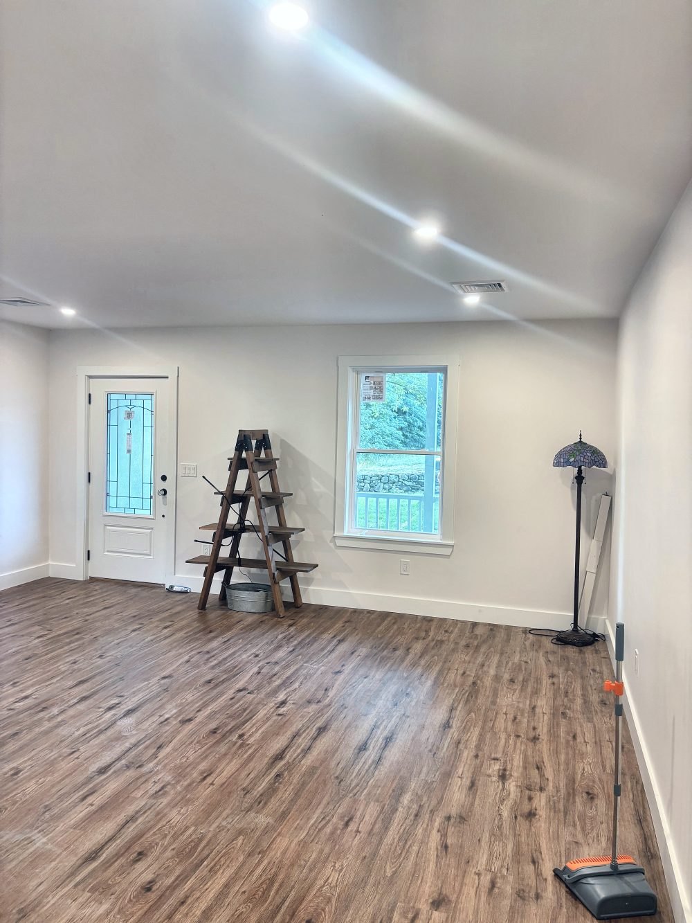 First-floor family room — the new 18′×18′ addition and entry